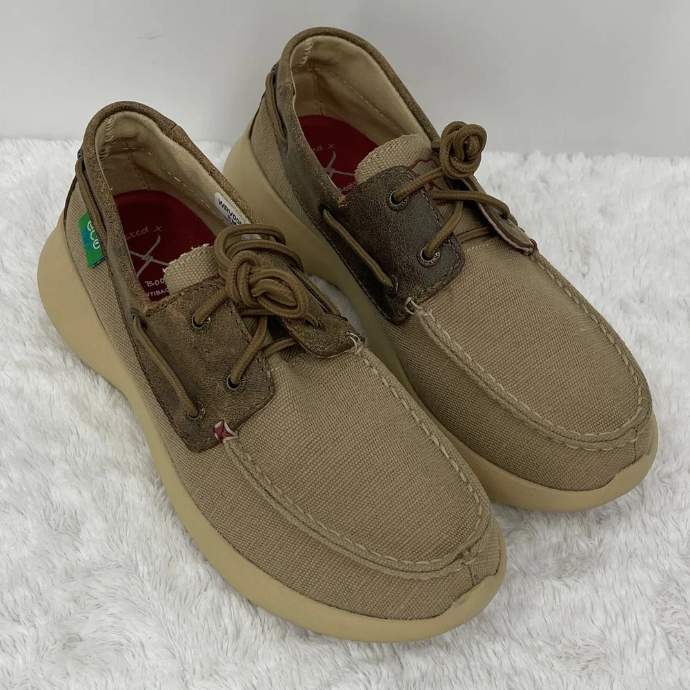 TWISTED X ECO TWX SIZE 8 Casual Tan Canvas Men's Shoes